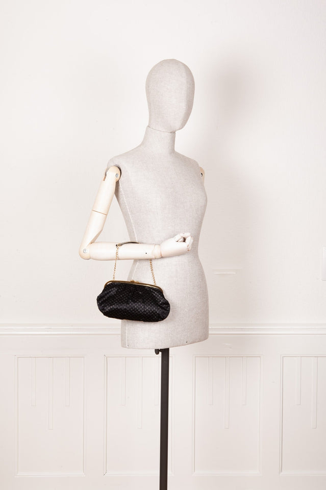 Louis Vuitton Aumoniere Bag Satin Black