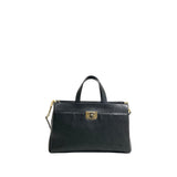 Chanel Black Quilted Caviar Leather Straight Line Tote Bag