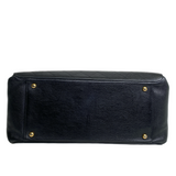 Chanel Black Quilted Caviar Leather Straight Line Tote Bag