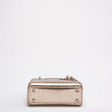 Dior Mini Lady Dior Bag Gold in Python Leather 2014