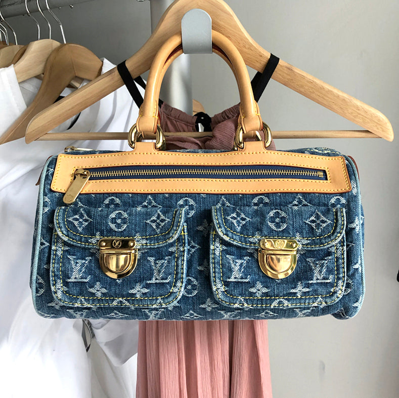 Louis Vuitton Vintage 2005 Denim Neo Monogram Speedy Bag