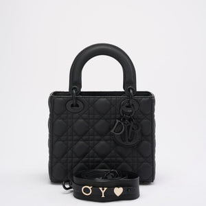 Christian Dior Lady Dior Small Matte Black Tonal Bag 2021