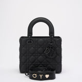 Christian Dior Lady Dior Small Matte Black Tonal Bag 2021