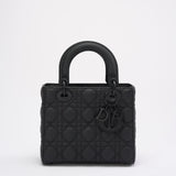 Christian Dior Lady Dior Small Matte Black Tonal Bag 2021