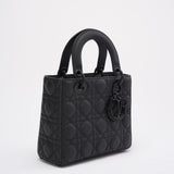 Christian Dior Lady Dior Small Matte Black Tonal Bag 2021