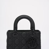 Christian Dior Lady Dior Small Matte Black Tonal Bag 2021