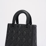 Christian Dior Lady Dior Small Matte Black Tonal Bag 2021