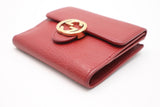 Gucci Interlocking G Bifold Wallet in Red Leather
