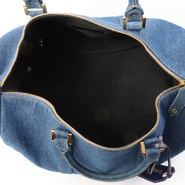 Chanel Vintage 1997 Denim CC Stitch 2-Way Boston Bag Indigo – Bags Junction