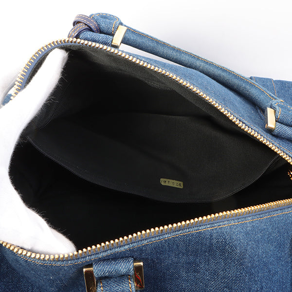 Chanel Vintage 1997 Denim CC Stitch 2-Way Boston Bag Indigo – Bags Junction