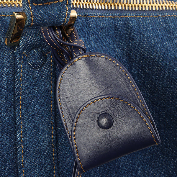 Chanel Vintage 1997 Denim CC Stitch 2-Way Boston Bag Indigo – Bags Junction