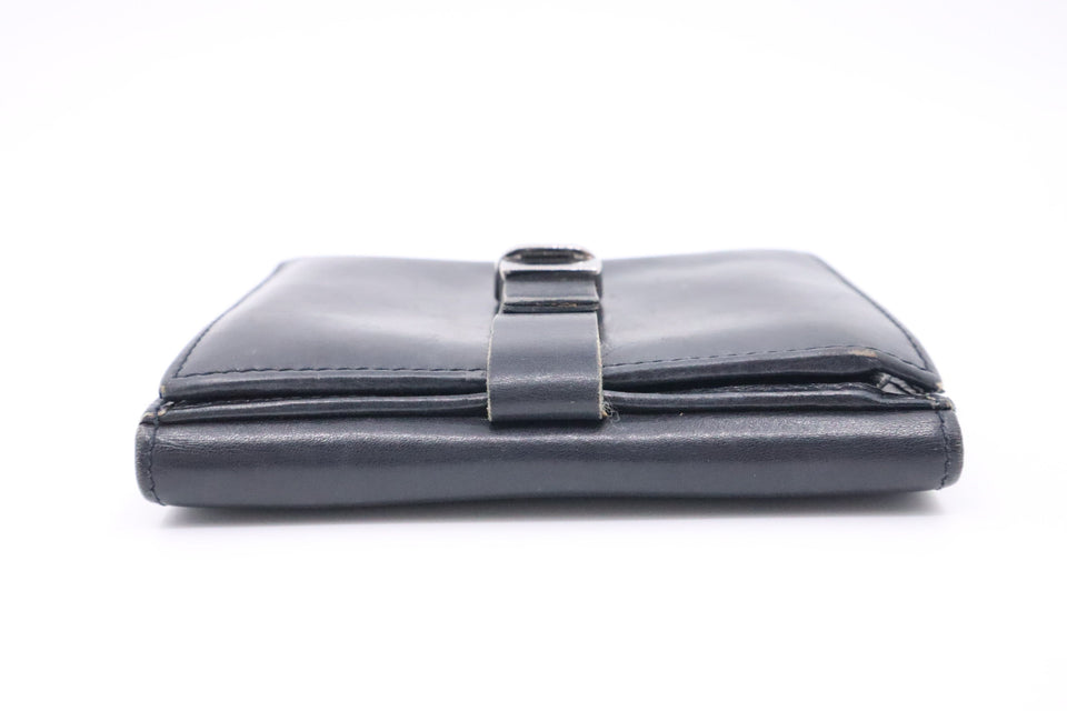 Gucci Compact Wallet in Dark Blue Leather