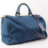 Chanel Vintage 1997 Denim CC Stitch 2-Way Boston Bag Indigo – Bags Junction