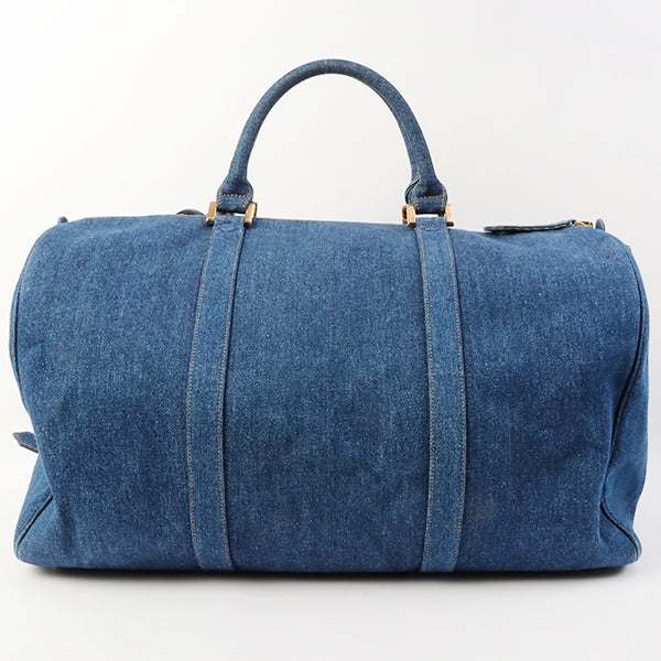 Chanel Vintage 1997 Denim CC Stitch 2-Way Boston Bag Indigo – Bags Junction