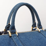 Chanel Vintage 1997 Denim CC Stitch 2-Way Boston Bag Indigo – Bags Junction