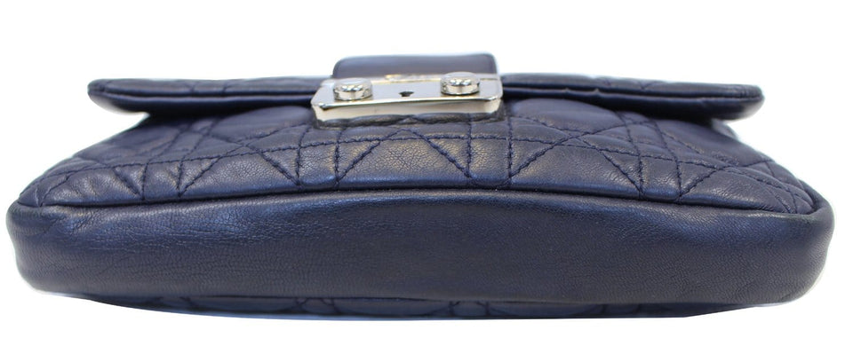 Christian Dior Miss Dior Cannage Quilted Leather Crossbody Bag Black