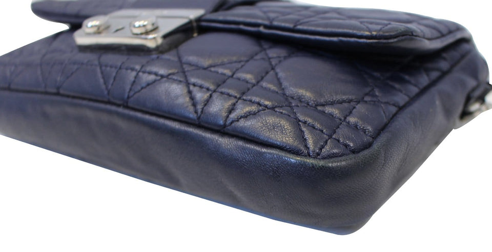 Christian Dior Miss Dior Cannage Quilted Leather Crossbody Bag Black