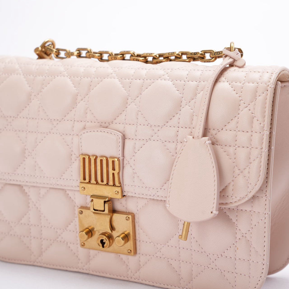 Christian Dior Pink Small Flap Shoulder Bag Lambskin 2017