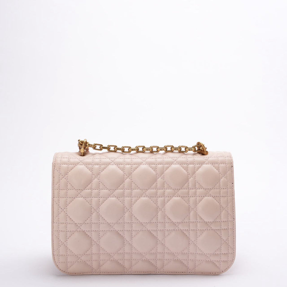 Christian Dior Pink Small Flap Shoulder Bag Lambskin 2017