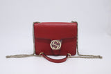 Gucci Dollar Shoulder Bag in Red Leather