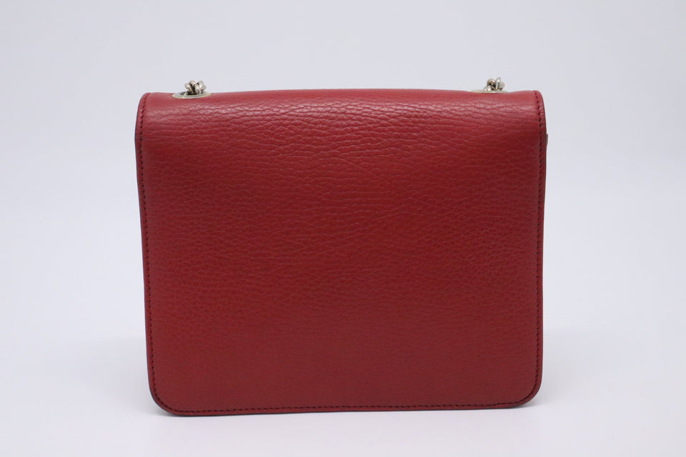 Gucci Dollar Shoulder Bag in Red Leather