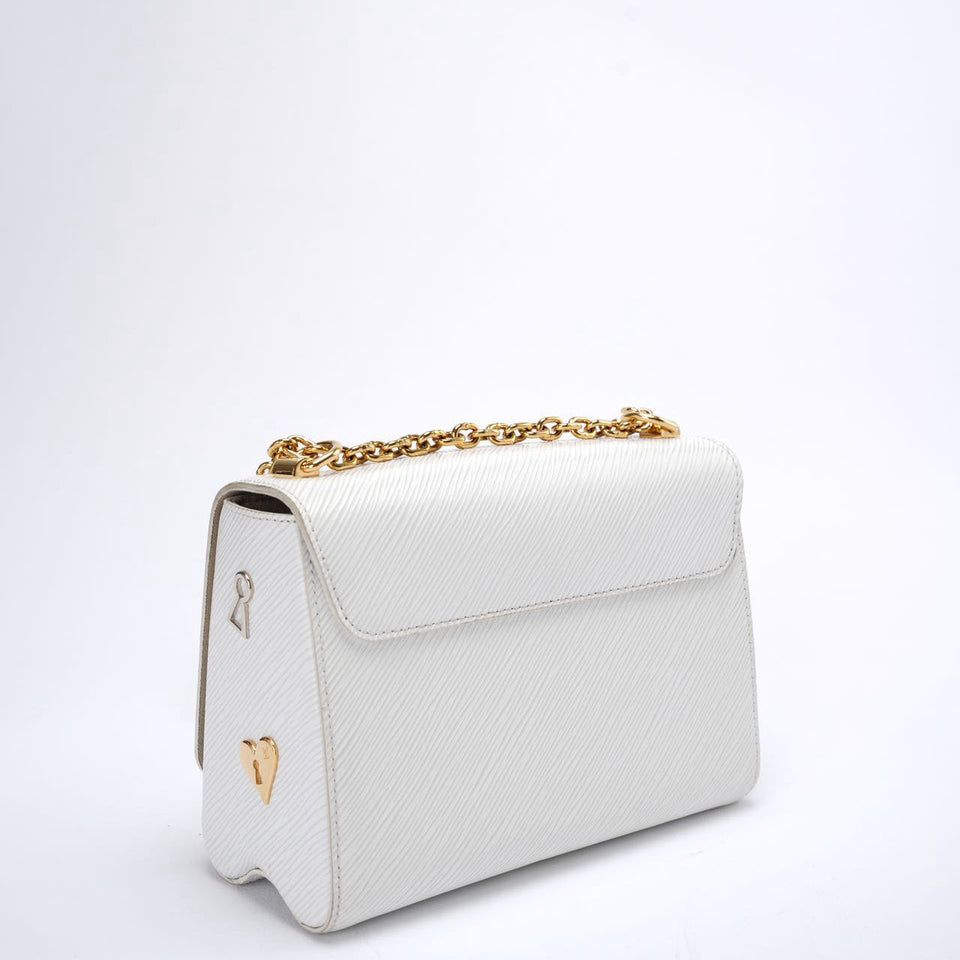 Louis Vuitton White Epi Leather Twist Love Lock Charms MM Bag 2018