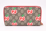 Gucci Long Wallet in GG Supreme Apples Canvas