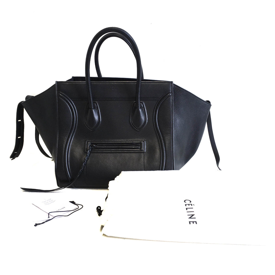 Medium Phantom Handbag in Black