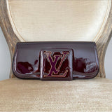 Louis Vuitton Vernis Amarante Patent Logo Sobe Clutch Bag