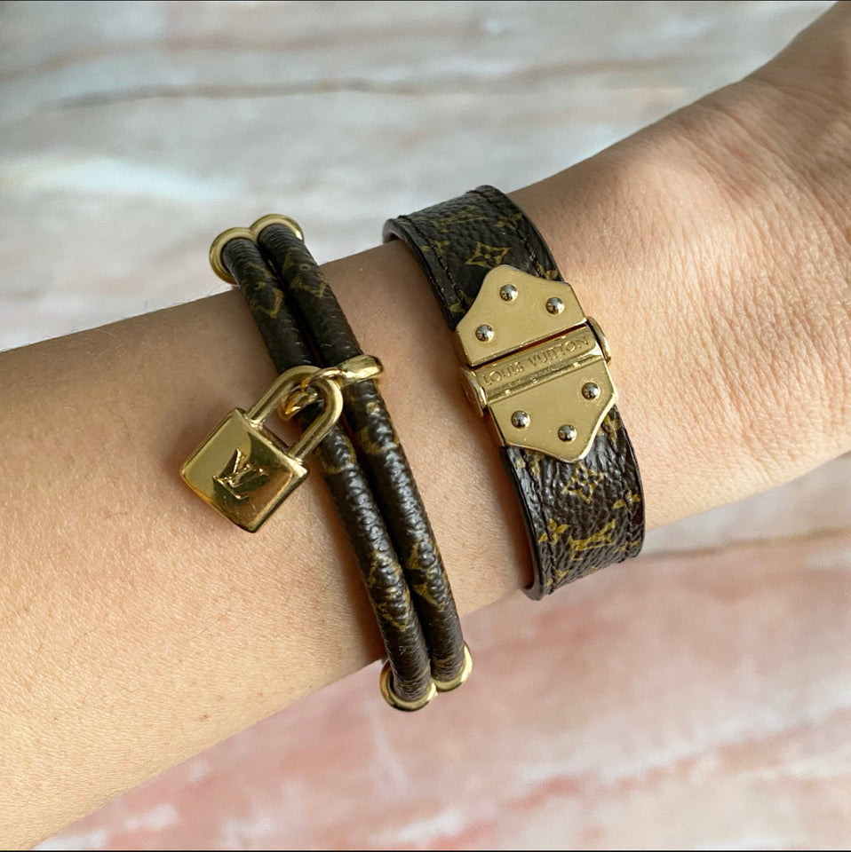 Louis Vuitton Nano Monogram Leather Bracelet