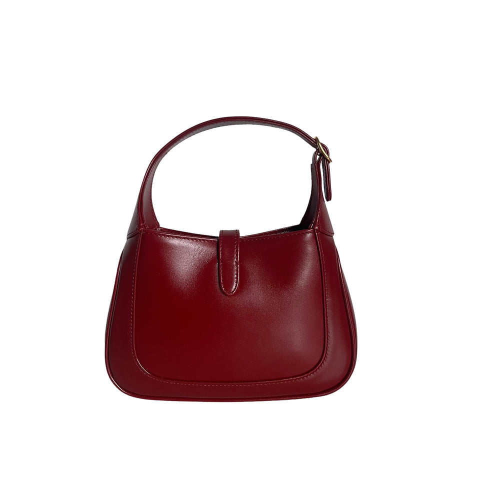 Gucci Jackie 1961 Mini Burgundy Leather Bag Two Way Carry Never Worn