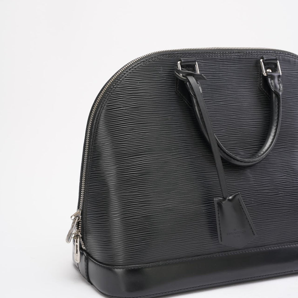 Louis Vuitton Black Epi Leather Alma MM Bag 2014