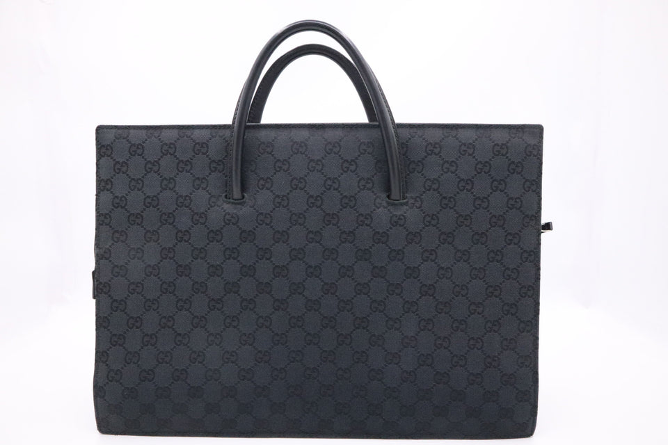 Gucci Business Bag in Black GG Canvas
