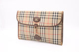 Burberry Clutch in House Check Canvas