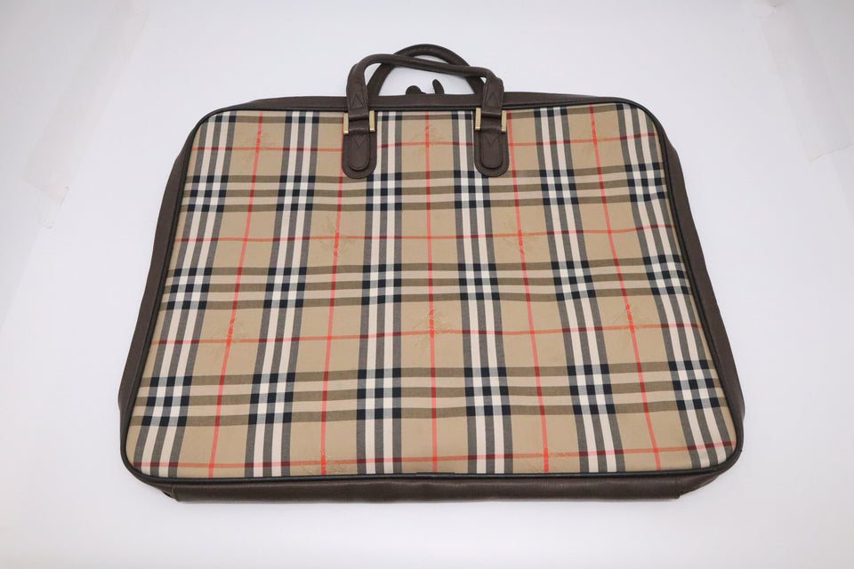 Burberry Large Travel Garment Bag in Nova Check Canvas