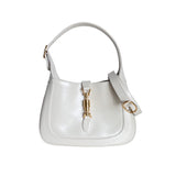 Gucci Jackie 1961 White Leather Bag with Adjustable Strap Size Small