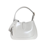 Gucci Jackie 1961 White Leather Bag with Adjustable Strap Size Small