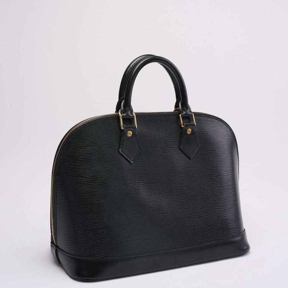 Louis Vuitton Black Vintage Epi Leather Alma PM Bag 1996
