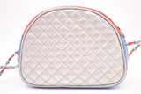 Gucci Trapuntata Crossbody Bag in Blue White and Red Metallic Leather