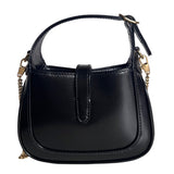Gucci Jackie 1961 Super Mini Black Leather Bag with Chain Strap