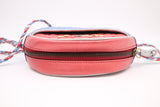Gucci Trapuntata Crossbody Bag in Blue White and Red Metallic Leather