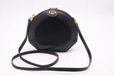 Gucci Hard Case Shoulder Bag in Black Leather