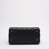 Christian Dior Black Medium Lady Dior Cannage Bag Lambskin 2019