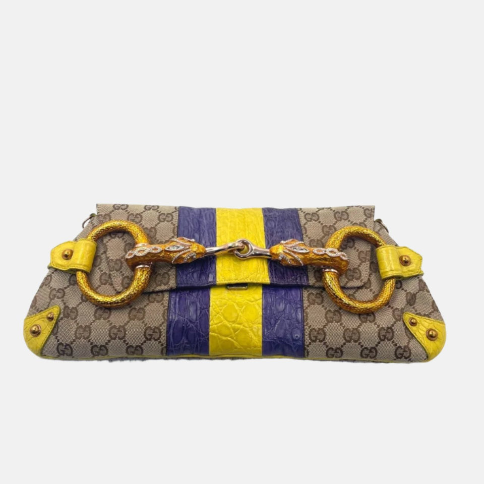 Gucci Horsebit 1955 Chain bag with embellished snake head buckle