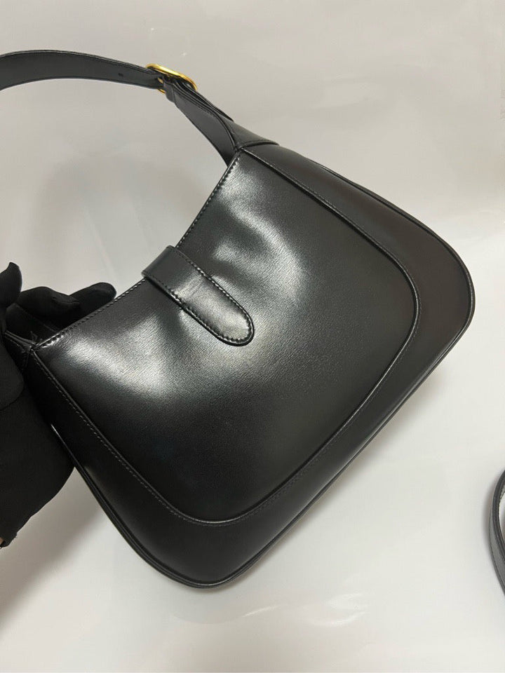 Gucci Jackie 1961 Black Leather Bag No Strap