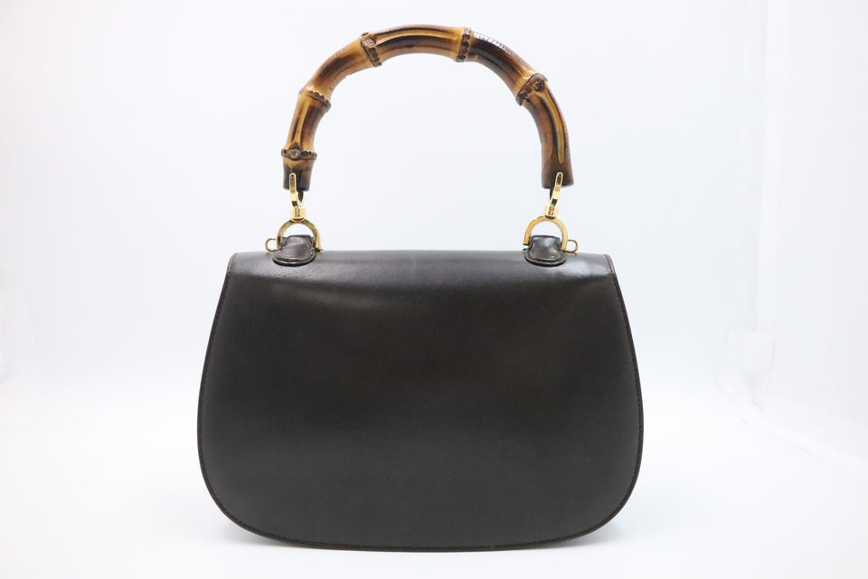 Gucci 1947 Bamboo Handbag in Brown Leather