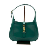 Gucci Jackie 1961 Green Leather Bag Small with Adjustable Strap