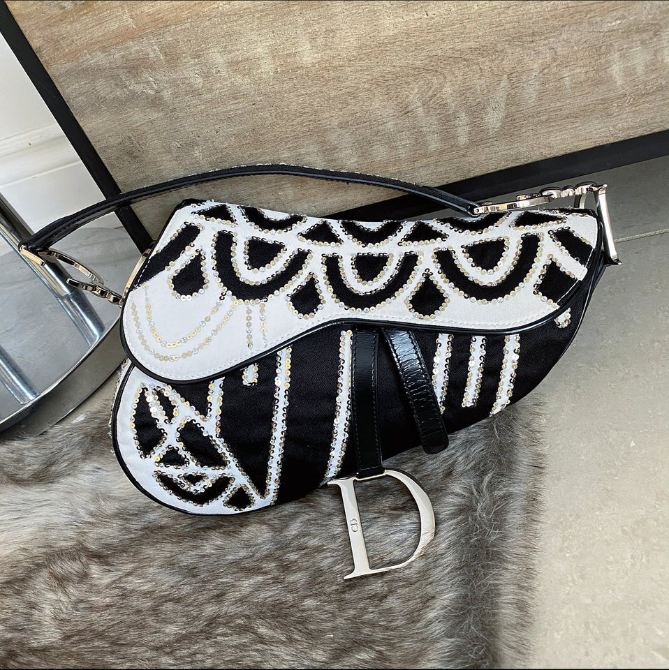 Christian Dior John Galliano Limited Edition Sequin Saddle Bag