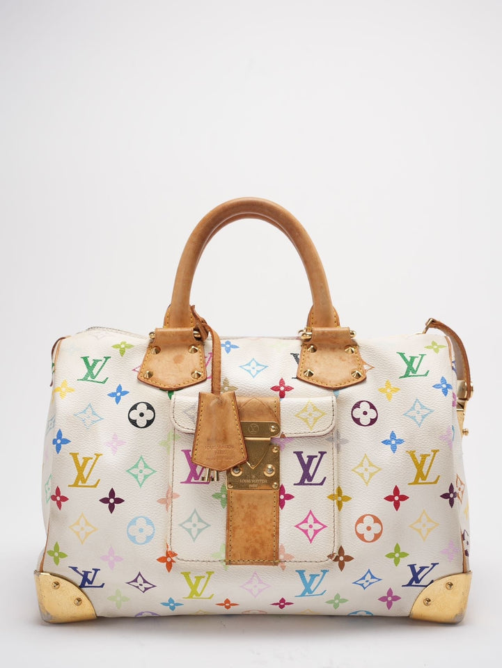 Louis Vuitton Takashi Murakami Speedy 30 Handbag Multicolor