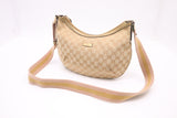 Gucci Shoulder Bag in Beige and Gold GG Supreme Canvas